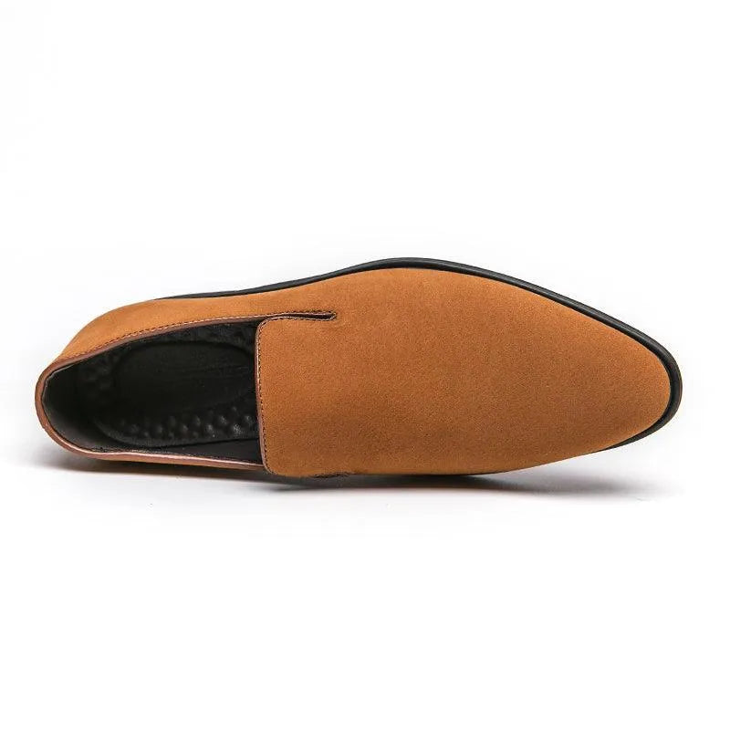 Red Sole Suede Formal Men Loafers - Men Shoes -Guocali