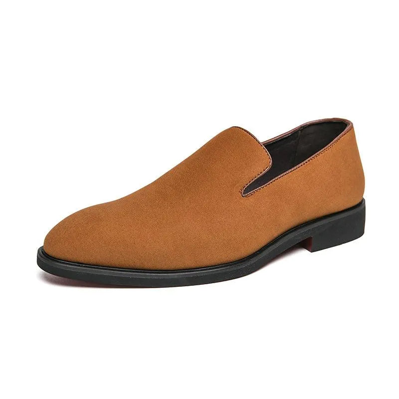 Red Sole Suede Formal Men Loafers - Men Shoes -Guocali