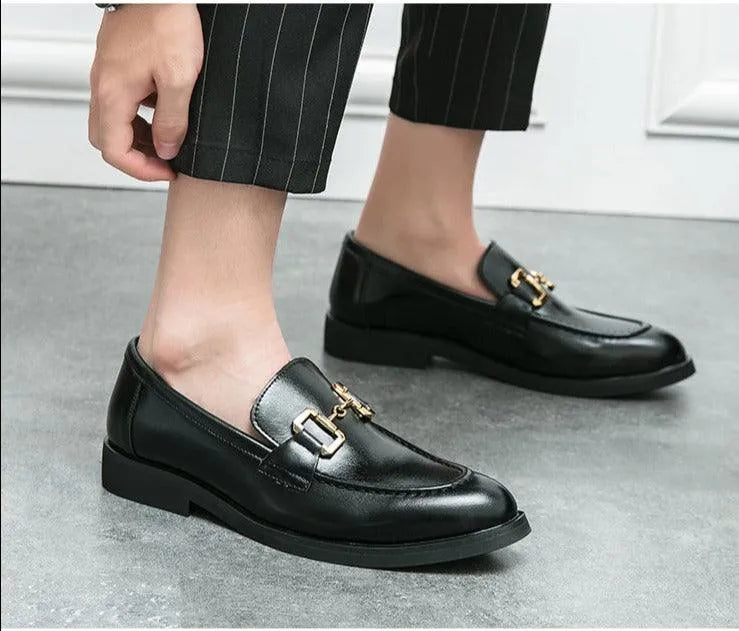 Round Toe Formal Men Loafers - Men Shoes -Guocali
