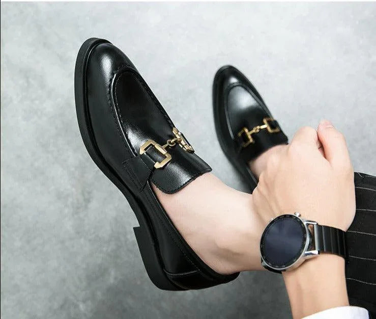 Round Toe Formal Men Loafers - Men Shoes -Guocali