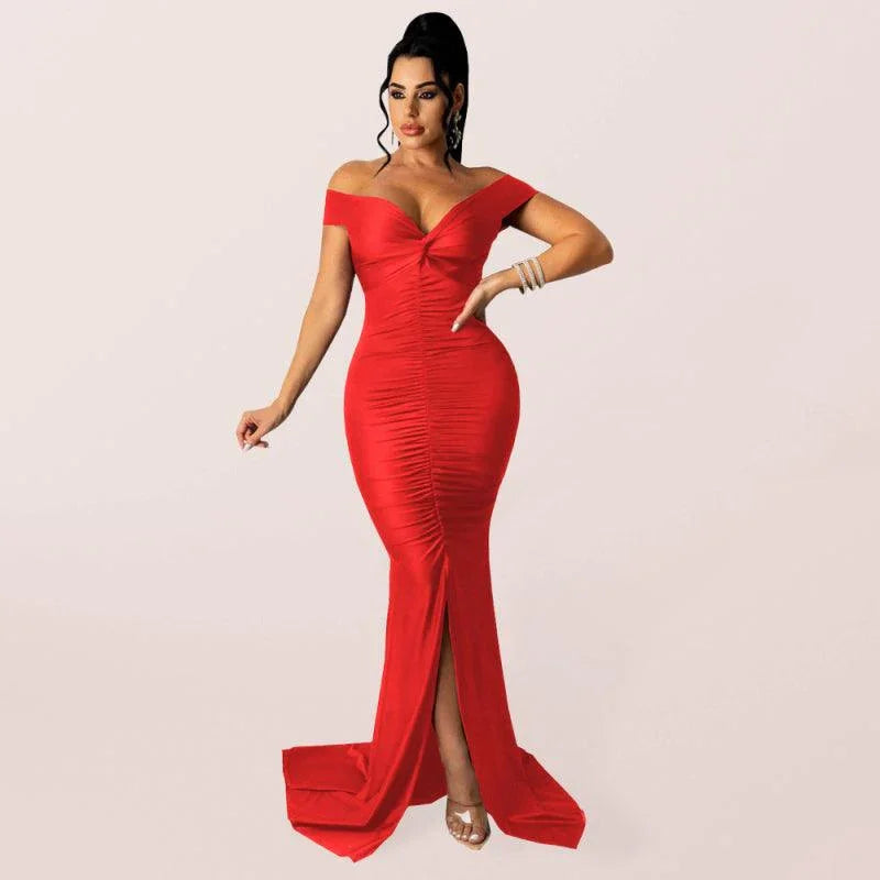 Skinny Bodycon Evening Dress -Guocali