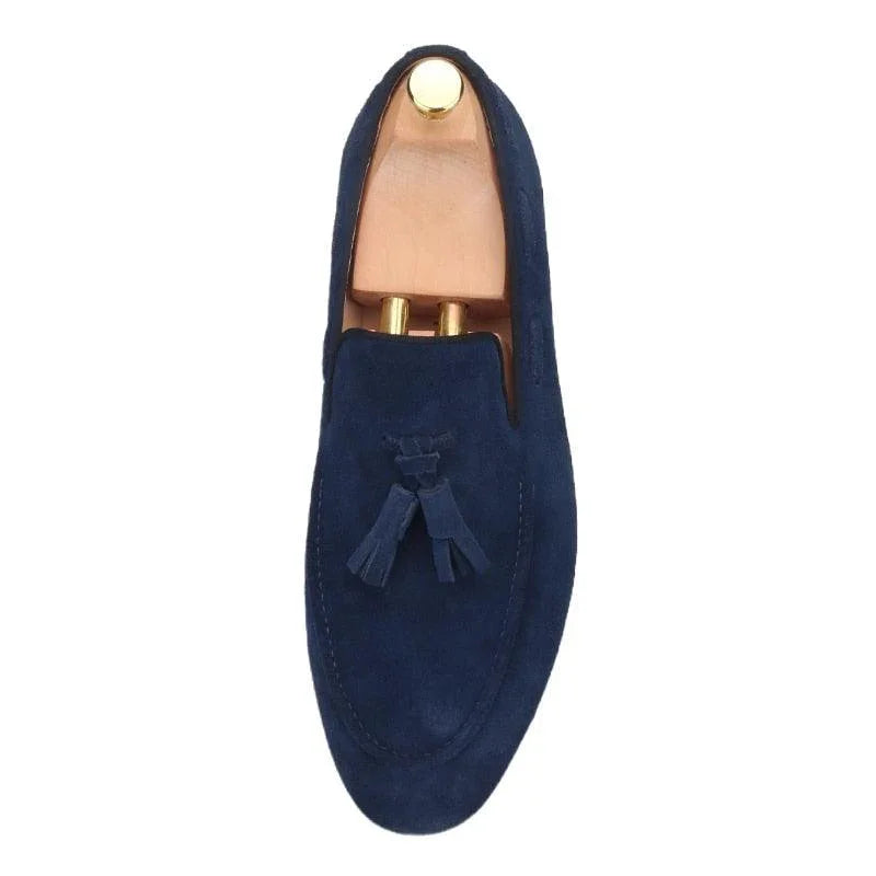 Suede Tassel Men Loafers -Guocali