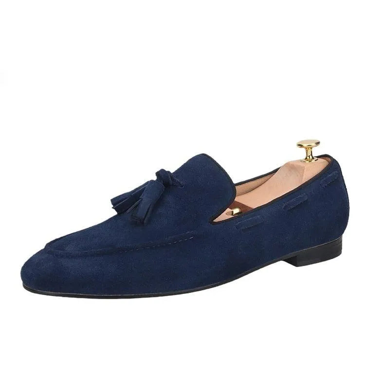 Suede Tassel Men Loafers -Guocali