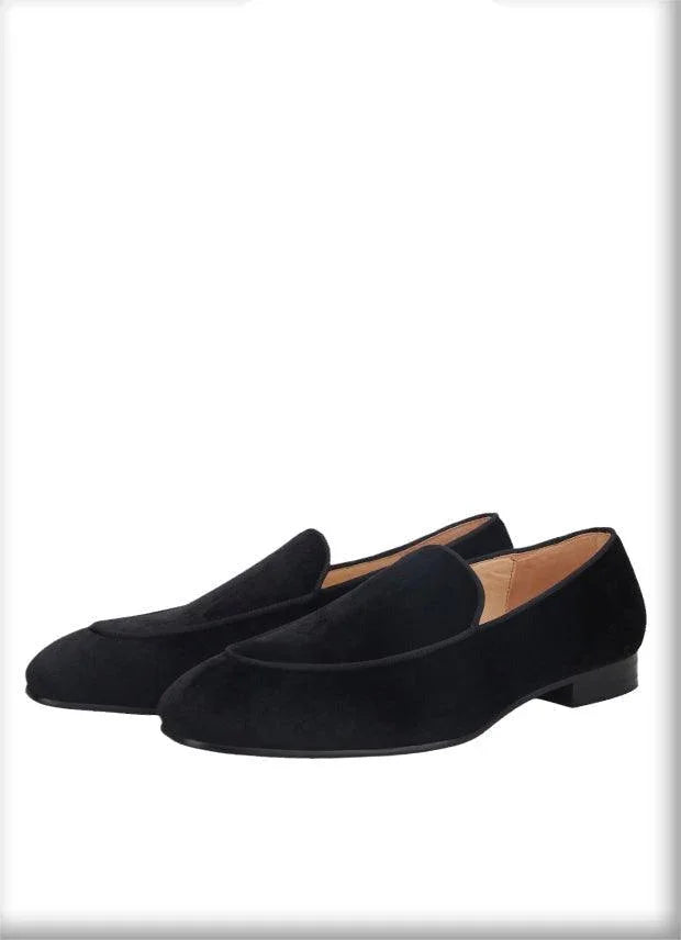 Velvet Slip-On Men Loafers - Men Shoes -Guocali