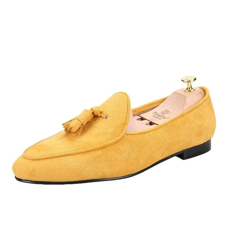 Velvet Tassel Casual Men Loafers - Men Shoes -Guocali