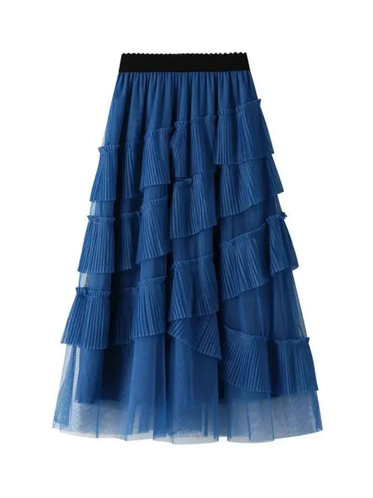 Vintage Skirt Fairy Style Asymmetrical Mesh -Guocali