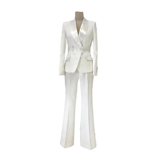 Wedding Tuxedo Pantsuit - Women Trouser Suits - Trouser Suit -Guocali