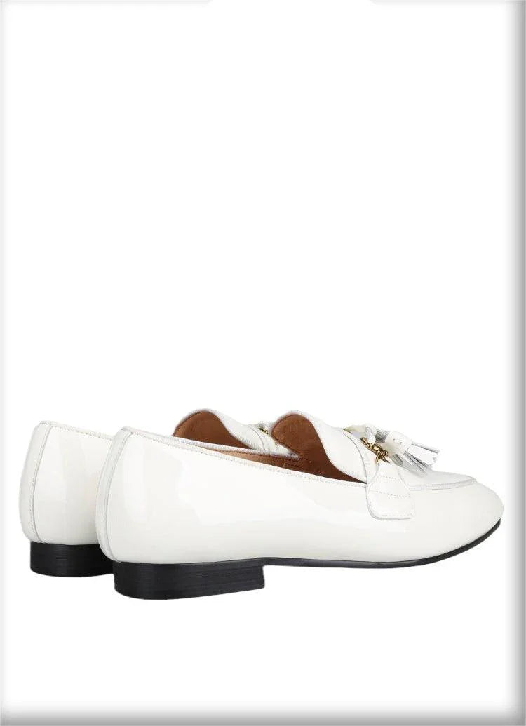 White Patent Leather Men Loafers - Men Shoes -Guocali