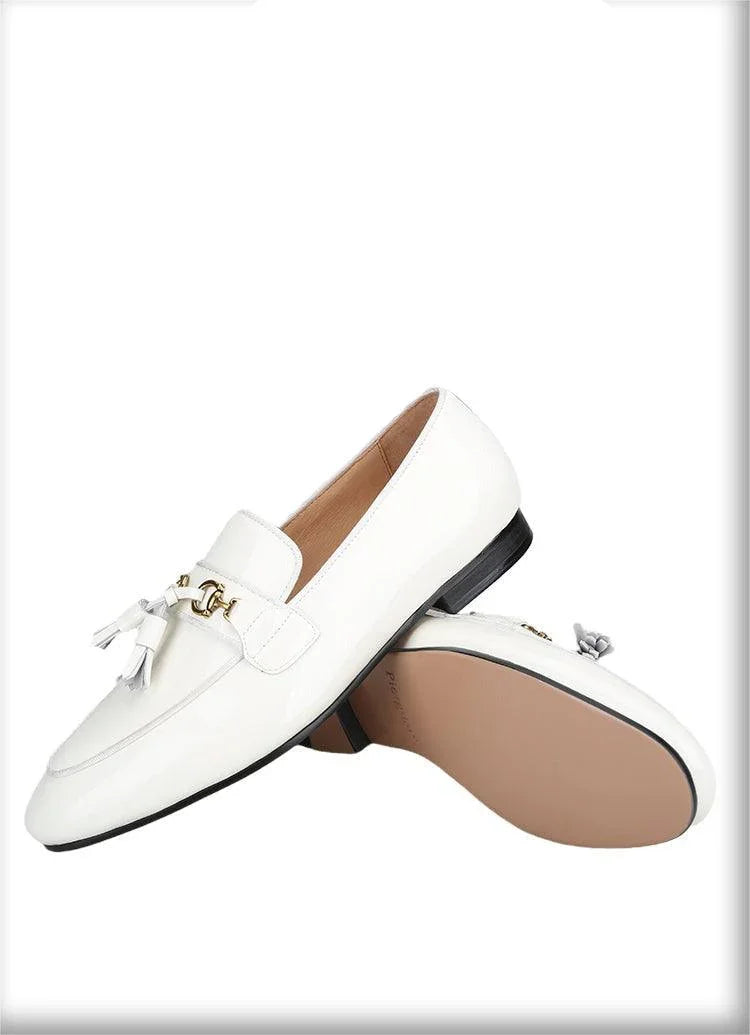 White Patent Leather Men Loafers - Men Shoes -Guocali