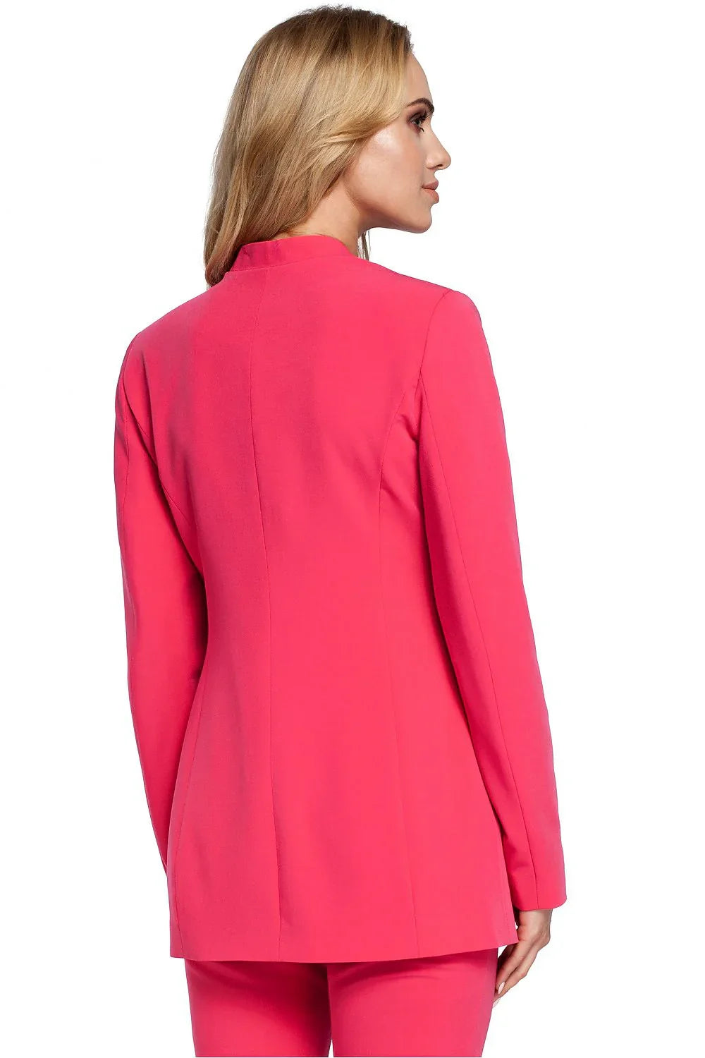 Women Blazer - Stretchable - 1-Button - Pink -Guocali