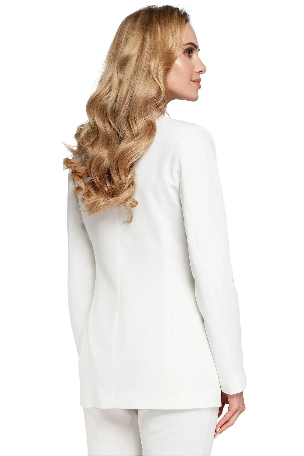 Women Blazer - Stretchable - Button - Beige -Guocali