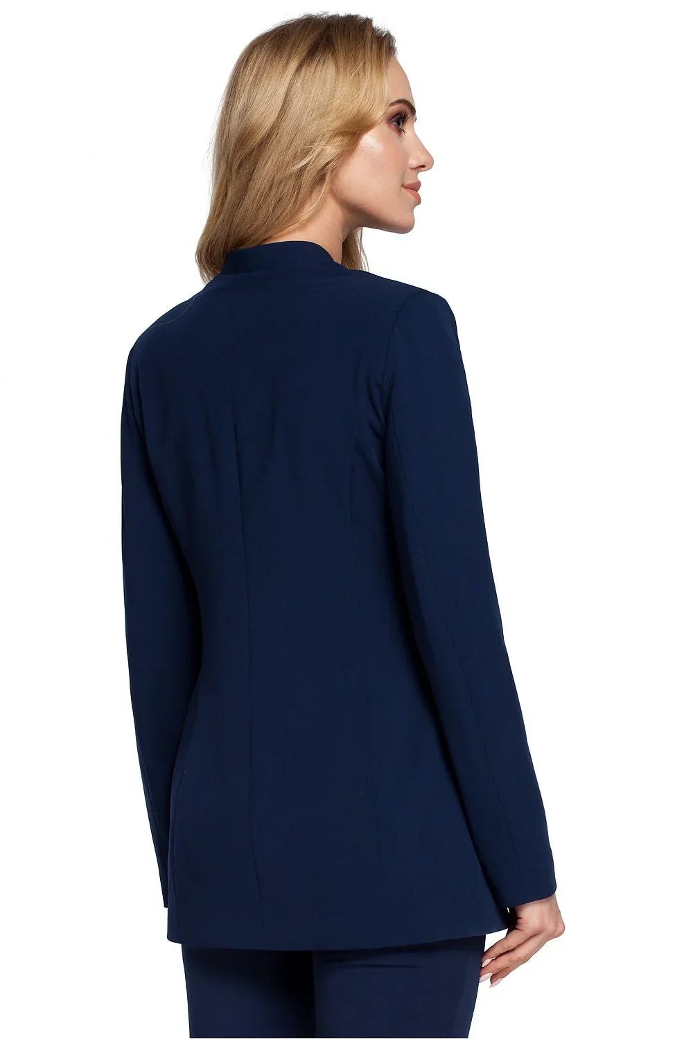 Women Blazer - Stretchable - Button - Navy -Guocali