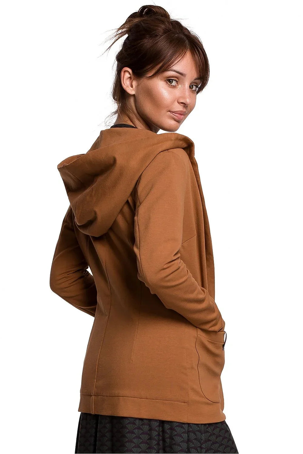 Women Blazer - Stretchable - Slip-On - Brown -Guocali