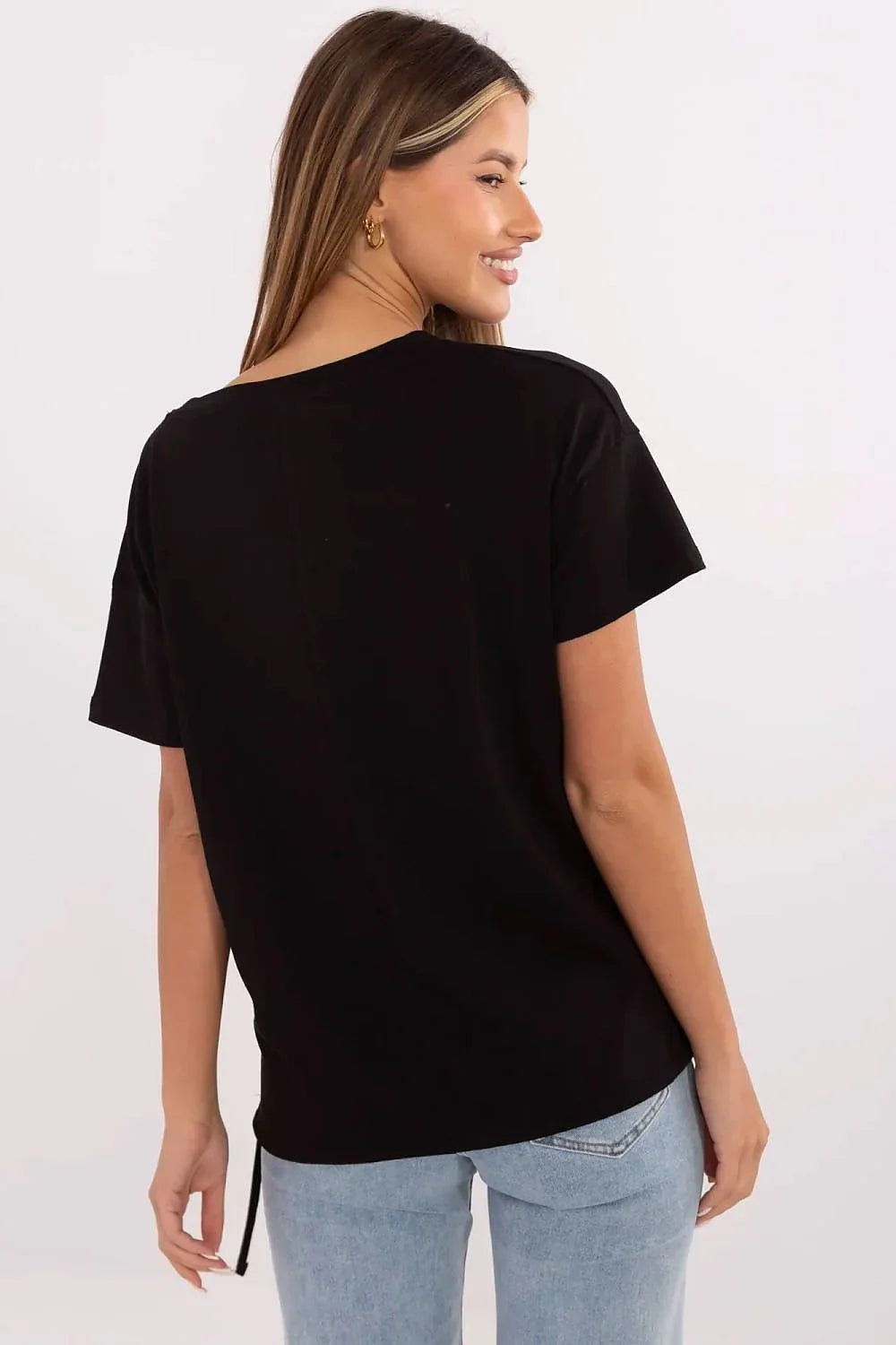 Women Boat-Neck Short-Sleeves T-Shirt – Stretchable - Black, Pink, Blue, White -Guocali