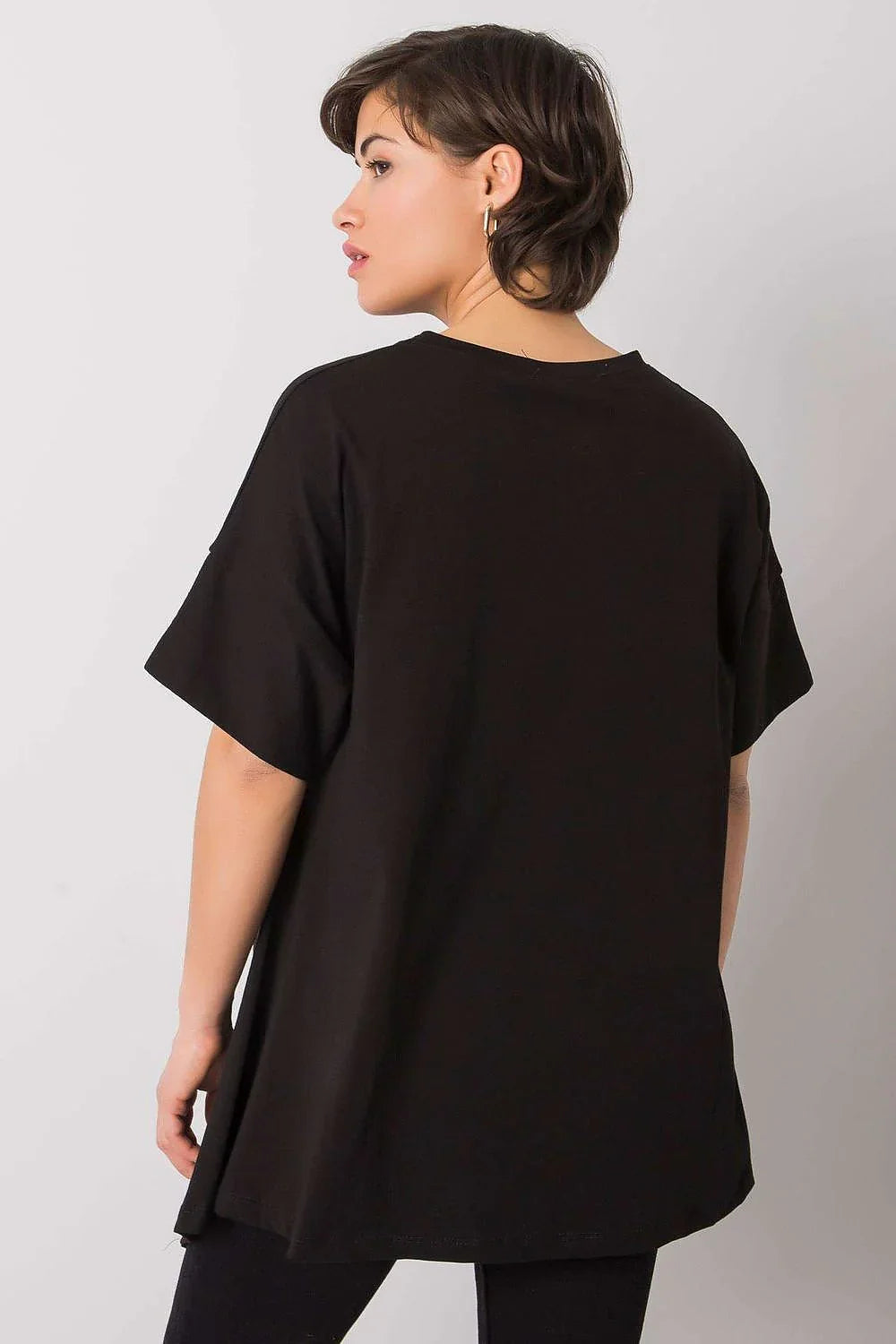 Women Crew-Neck Short-Sleeves T-Shirt – Breathable - Black -Guocali