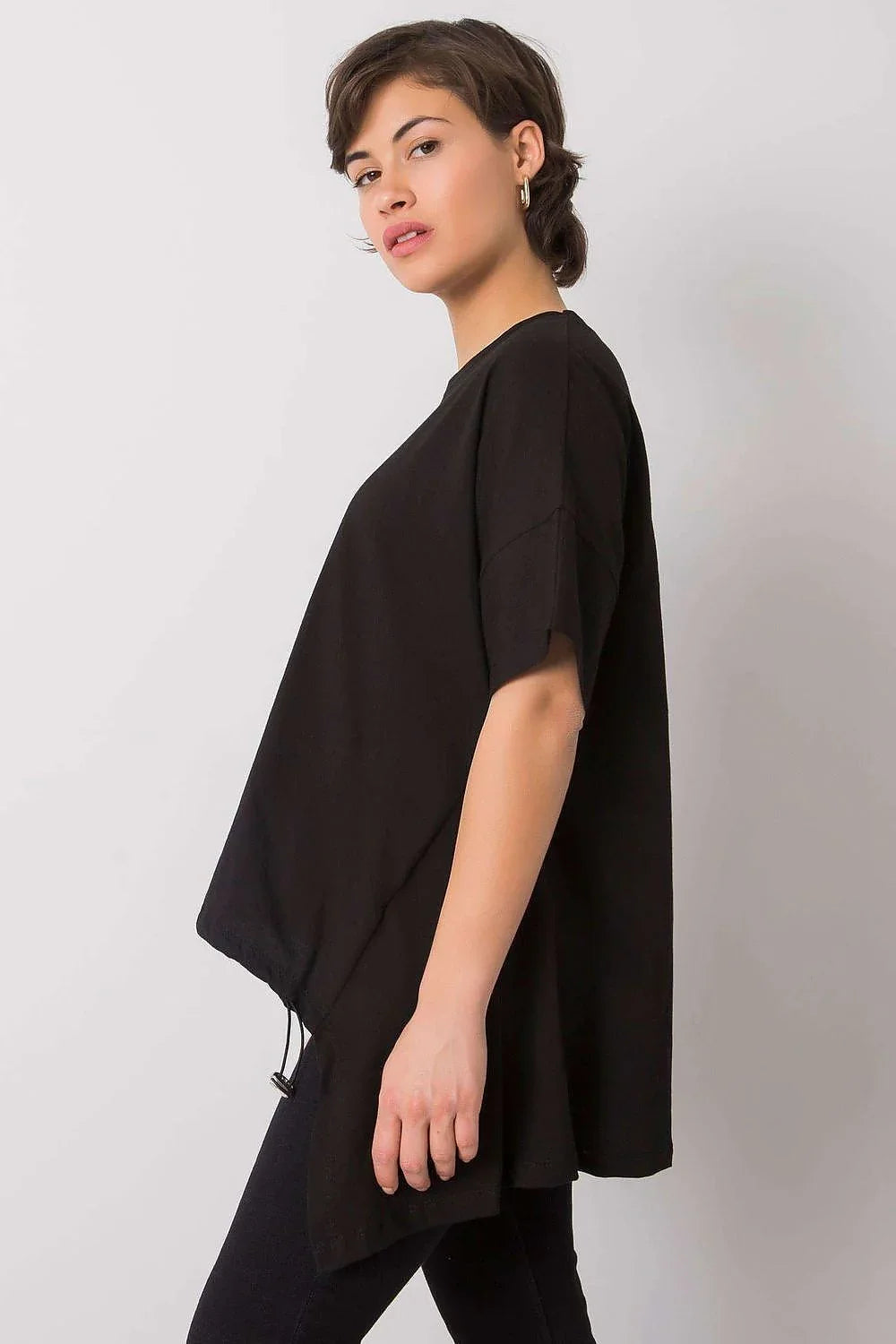 Women Crew-Neck Short-Sleeves T-Shirt – Breathable - Black -Guocali