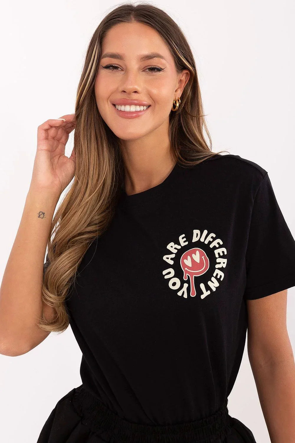 Women Crew-Neck Short-Sleeves T-Shirt – Breathable - Black, Multicolor -Guocali