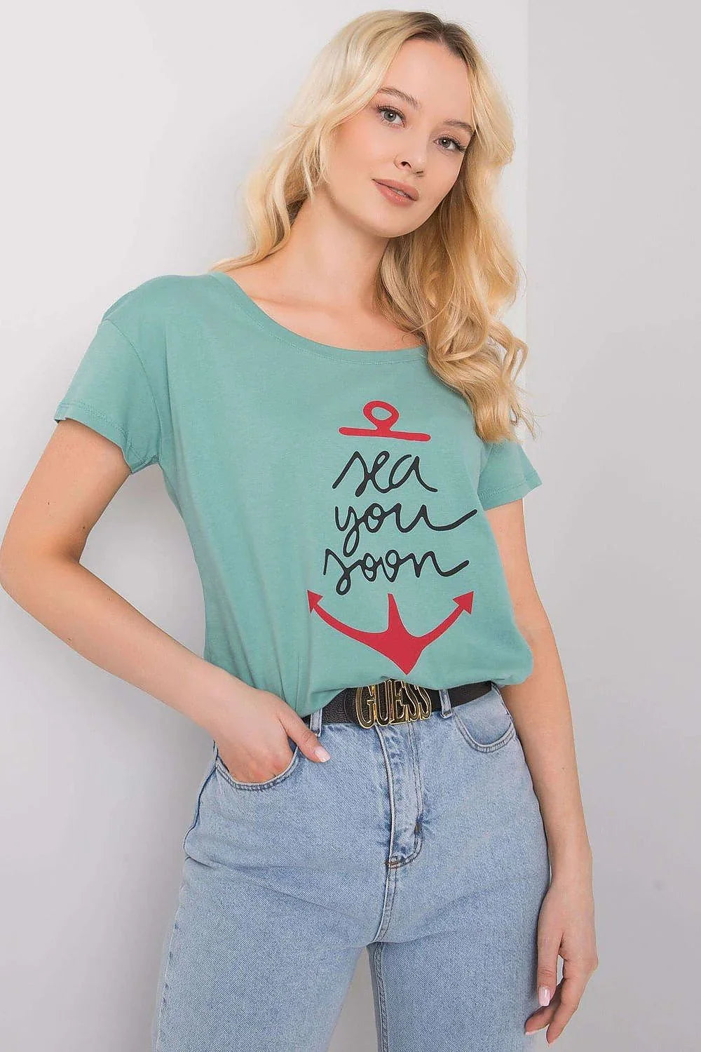 Women Crew-Neck Short-Sleeves T-Shirt – Breathable - Green, Red, Black -Guocali