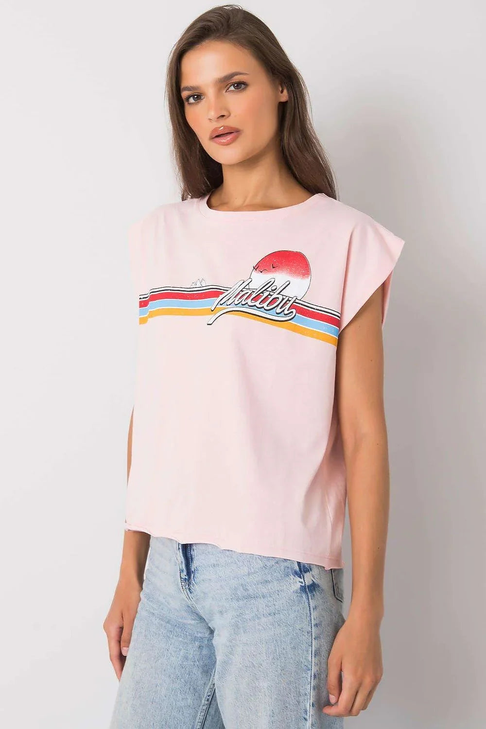 Women Crew-Neck Short-Sleeves T-Shirt – Breathable - Pink -Guocali
