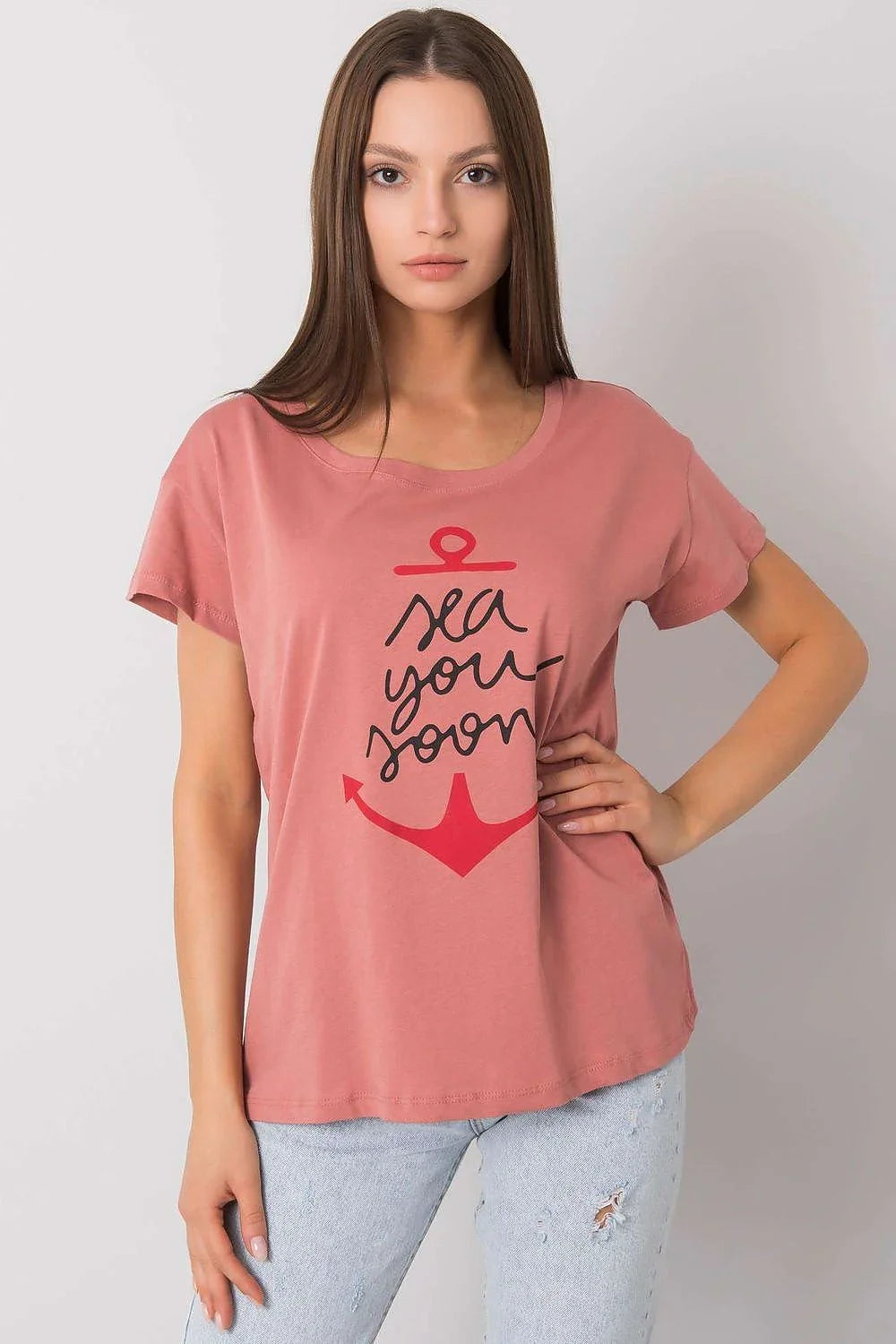 Women Crew-Neck Short-Sleeves T-Shirt – Breathable - Pink, Red, Black -Guocali