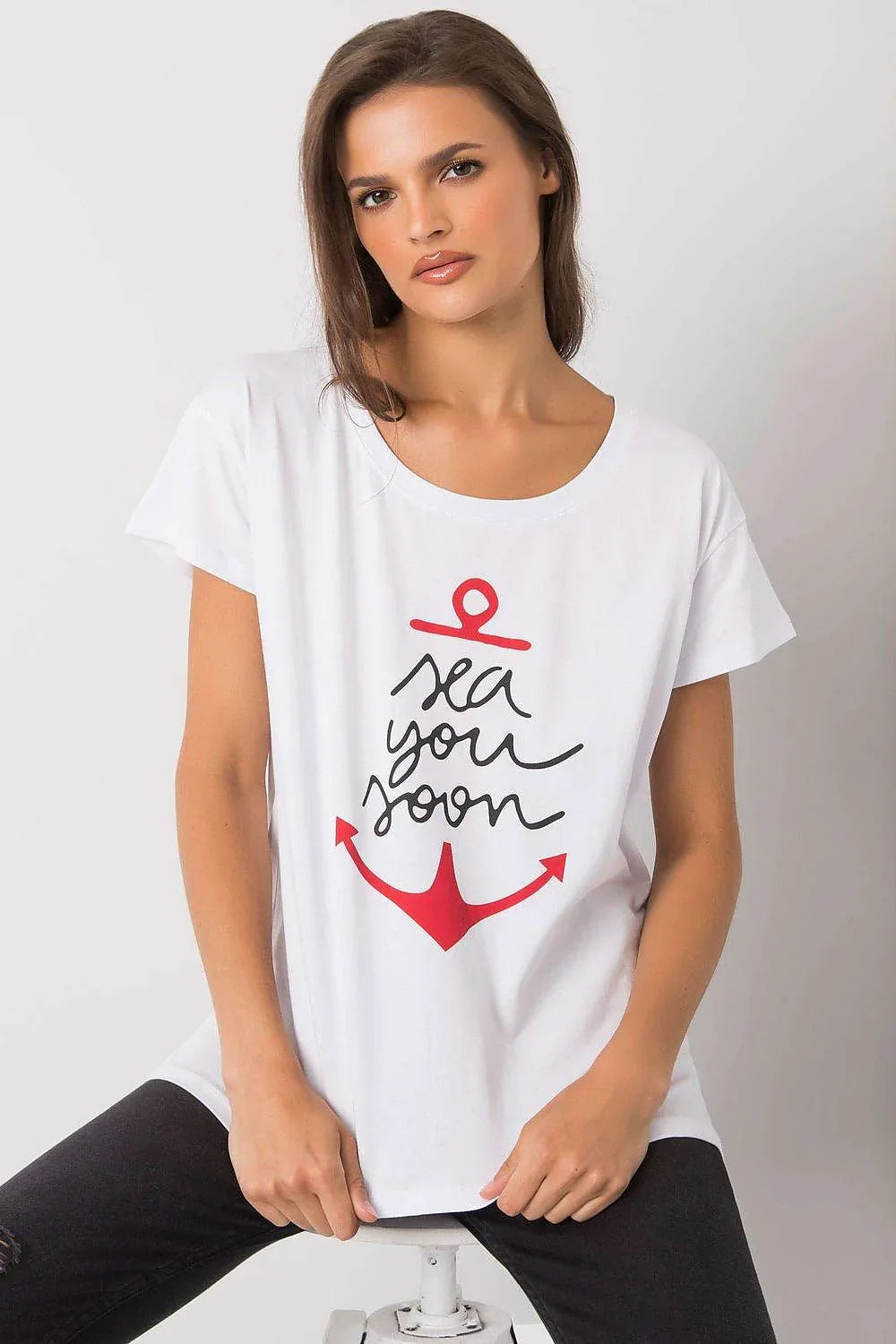Women Crew-Neck Short-Sleeves T-Shirt – Breathable - White, Red, Black -Guocali