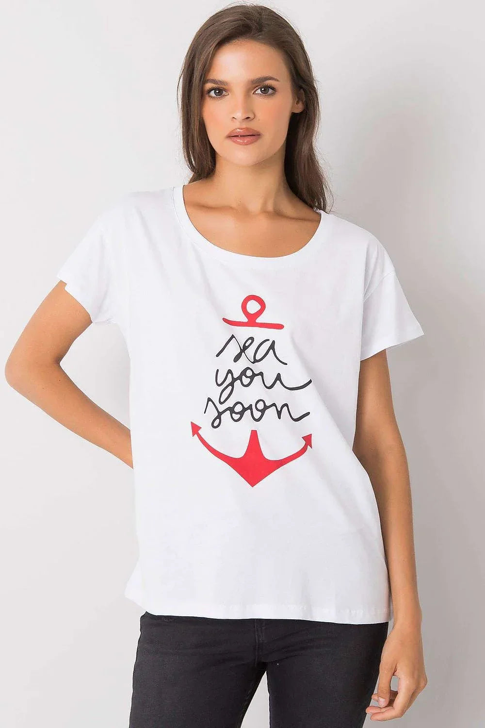 Women Crew-Neck Short-Sleeves T-Shirt – Breathable - White, Red, Black -Guocali