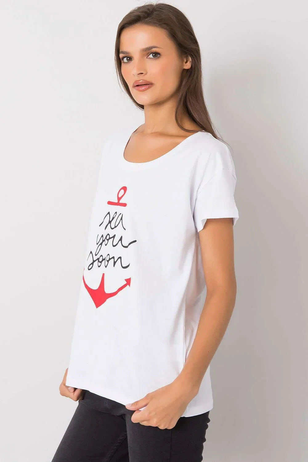 Women Crew-Neck Short-Sleeves T-Shirt – Breathable - White, Red, Black -Guocali