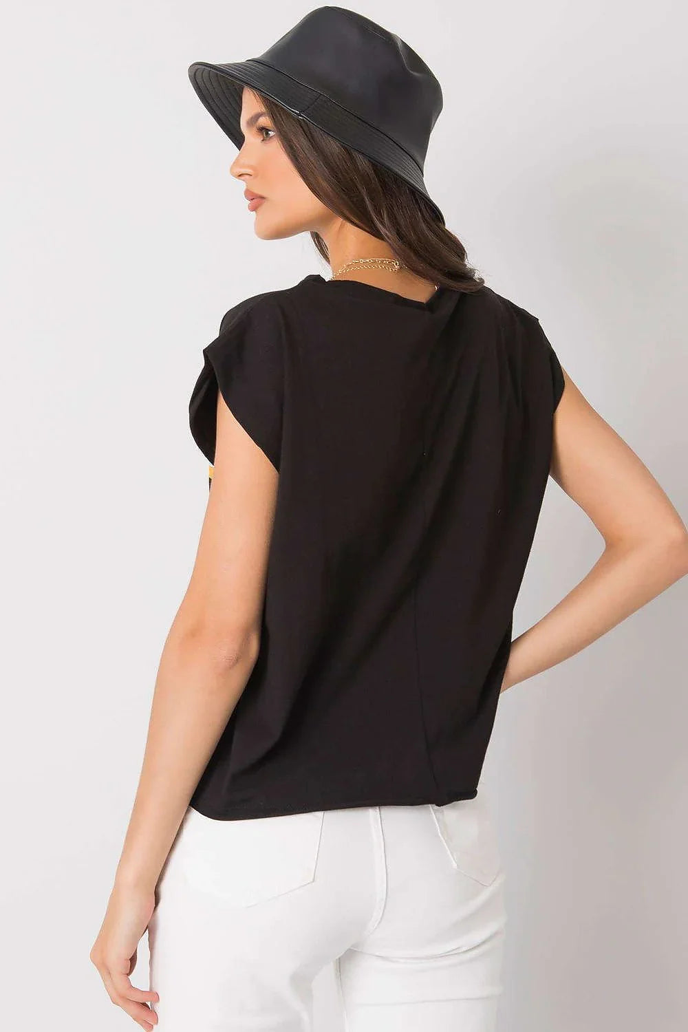 Women Round-Neck Short-Sleeves T-Shirt – Breathable - Black -Guocali
