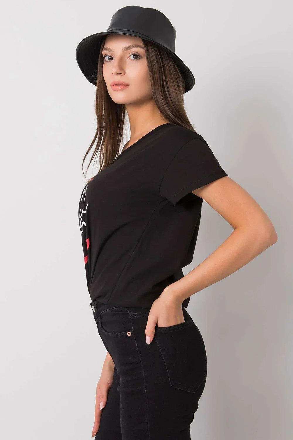 Women Round-Neck Short-Sleeves T-Shirt – Breathable - Black, Red, White -Guocali