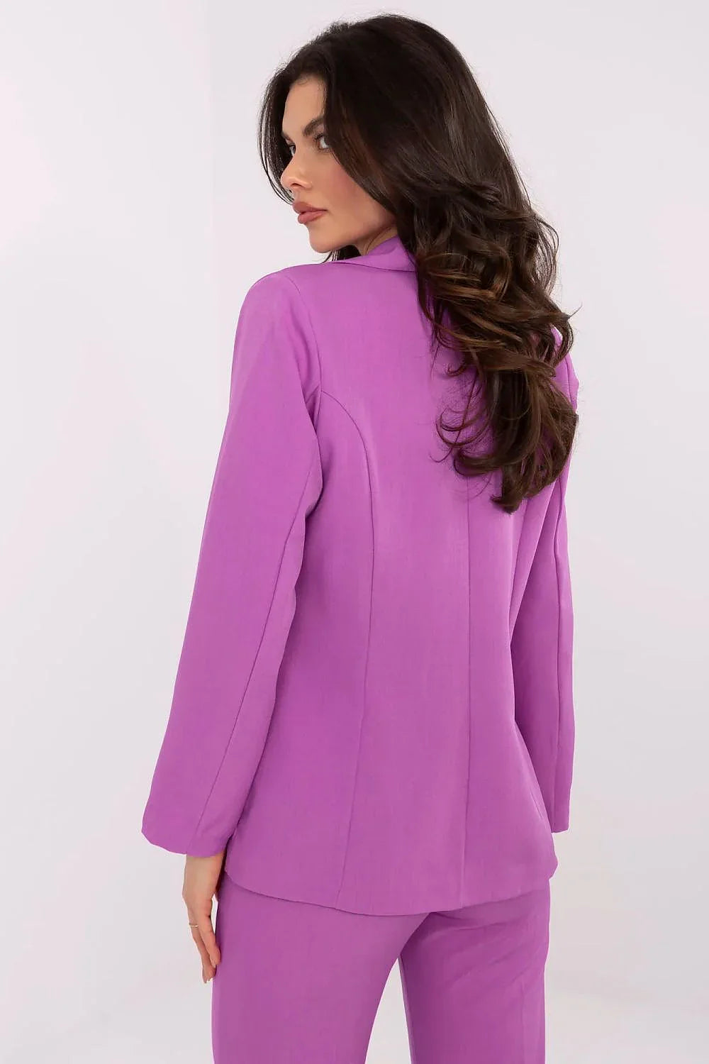 Women's Blazer - Stretchable - Button - Purple -Guocali