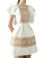 Embroidered Fairy Style A-Line Dress