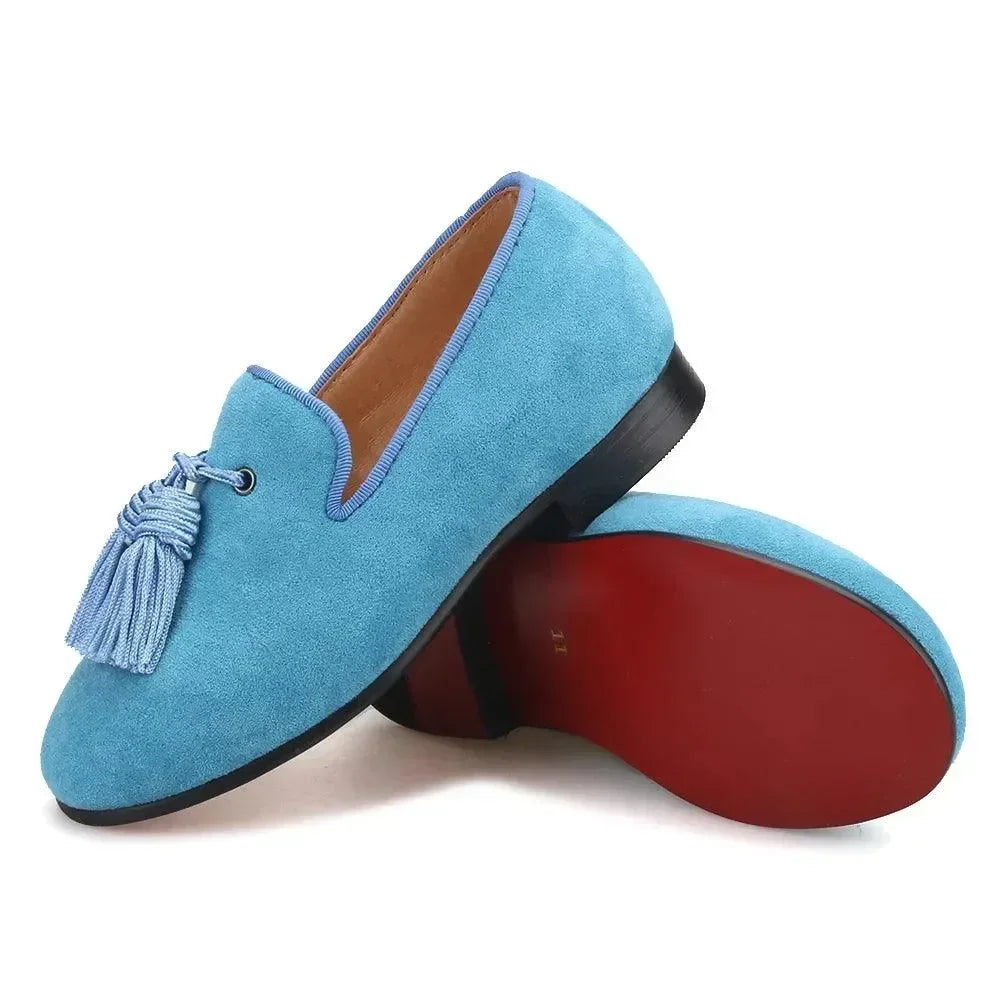 Kids Dress Tassel Loafers - Slip-On Flat Shoes