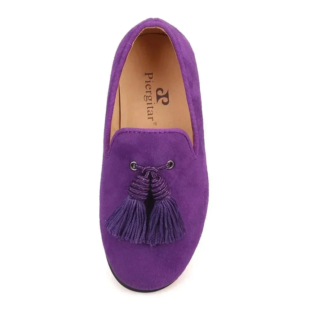 Kids Dress Tassel Loafers - Slip-On Flat Shoes