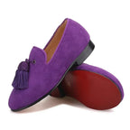 Kids Dress Tassel Loafers - Slip-On Flat Shoes