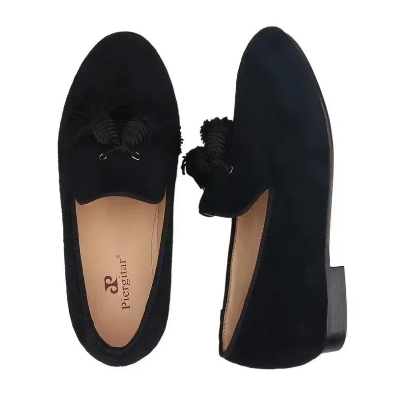 Kids Tassel Dress Loafers - Slip-On Flat Formal Dress Shoes