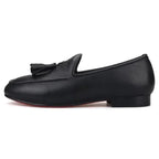 Kids Tassel Dress Loafers - Slip-On Flat Formal Dress Shoes