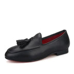 Kids Tassel Dress Loafers - Slip-On Flat Formal Dress Shoes