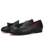 Kids Tassel Dress Loafers - Slip-On Flat Formal Dress Shoes