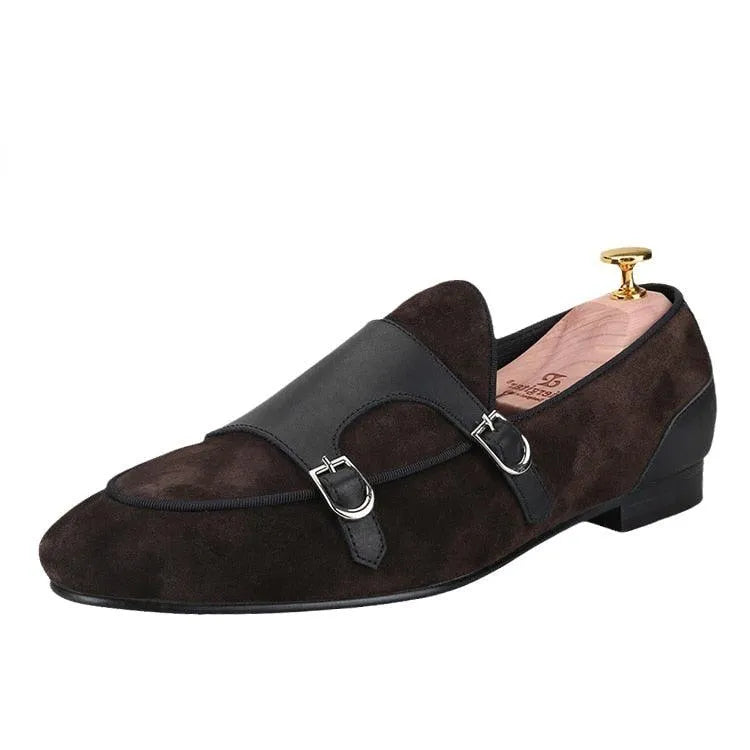 Men Dress Loafers - Buckles, Straps Monk Strap Formal Dress Shoes