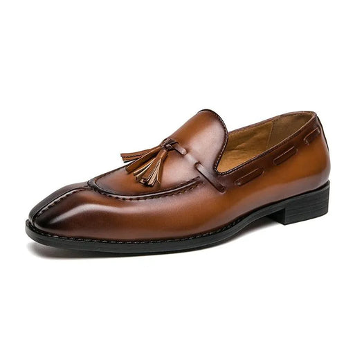 Men Tassel Dress Loafers - Slip-On Formal Dress Shoes