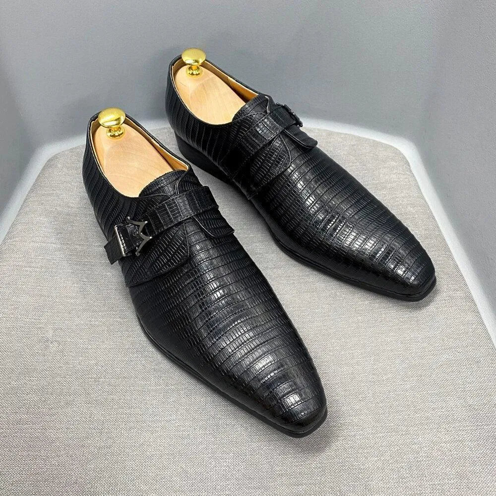 Men's Formal Dress Shoes - Monk Strap Shoes