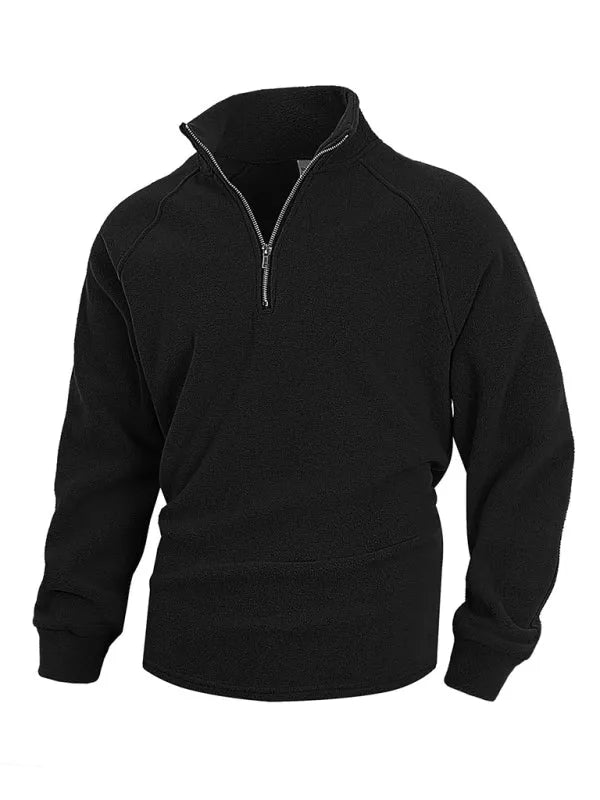 Men's Sweatshirt - Mock-Neck With Regular Fit
