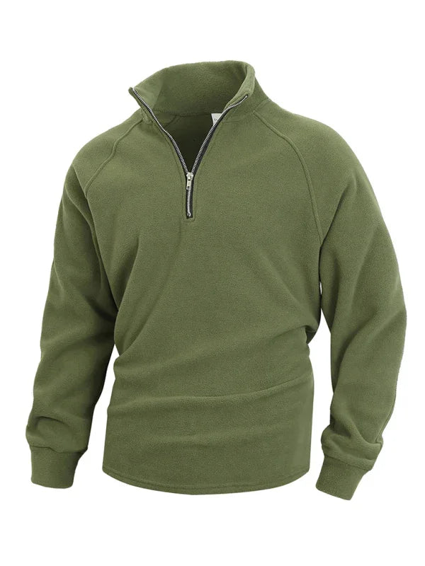 Men's Sweatshirt - Mock-Neck With Regular Fit