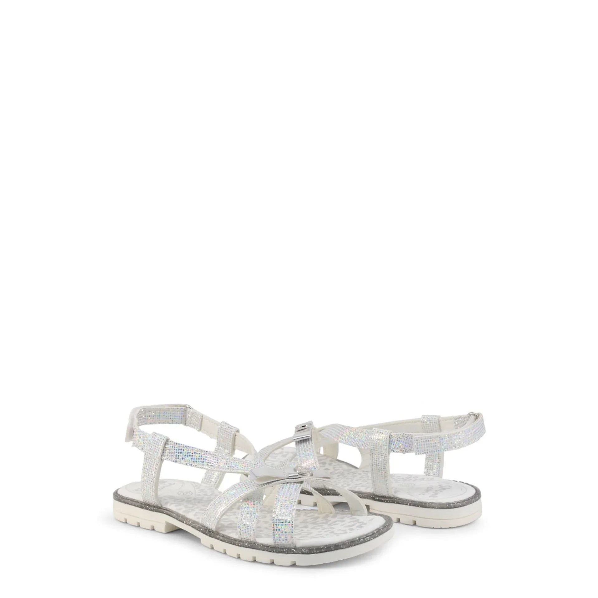 Shone Girls Glitter Ankle Strap Sandals