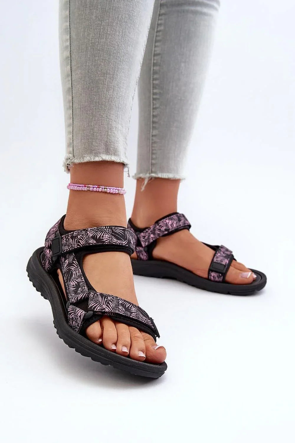 Women Abstract Sport Velcro Walking Sandals