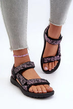 Women Abstract Sport Velcro Walking Sandals