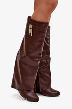 Women Buskin Boots - High Wedge Shoes
