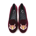 Women Casual Smoking Loafers - Slip-On Flat Shoes