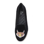Women Casual Smoking Loafers - Slip-On Flat Shoes