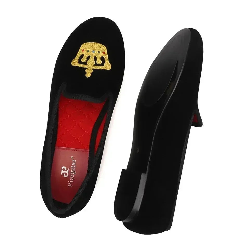 Women Dress Smoking Slipper Loafers - Slip-On Flat Shoes
